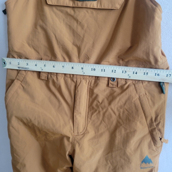 Burton Skylar Bib Pant Size L True Penny  Brown/Orange (12) - Picture 9 of 16